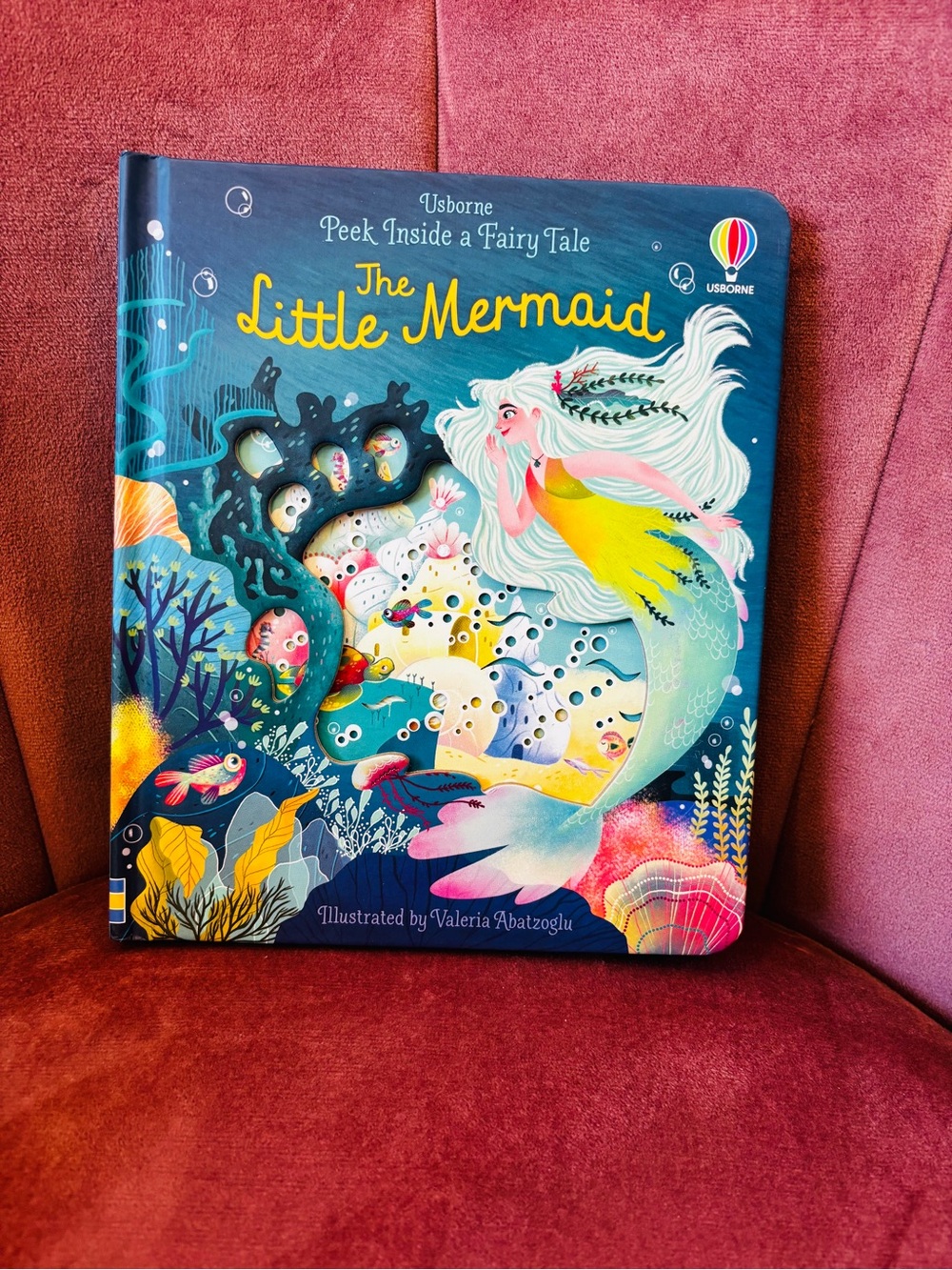 Born The Little Mermaid Board Book - Teal, Yellow, Pink